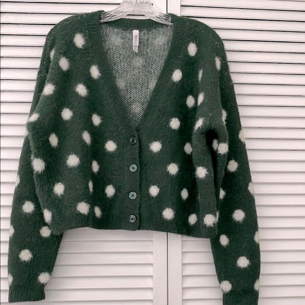 RVCA Cropped Cardigan Sweater